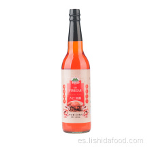 Botella de vidrio de 625 ml vinagre rojo